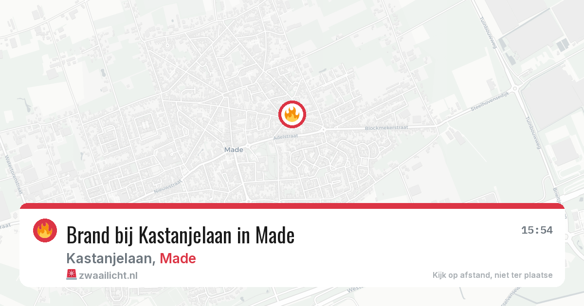 Brand bij Kastanjelaan in Made — 28 mei 2026