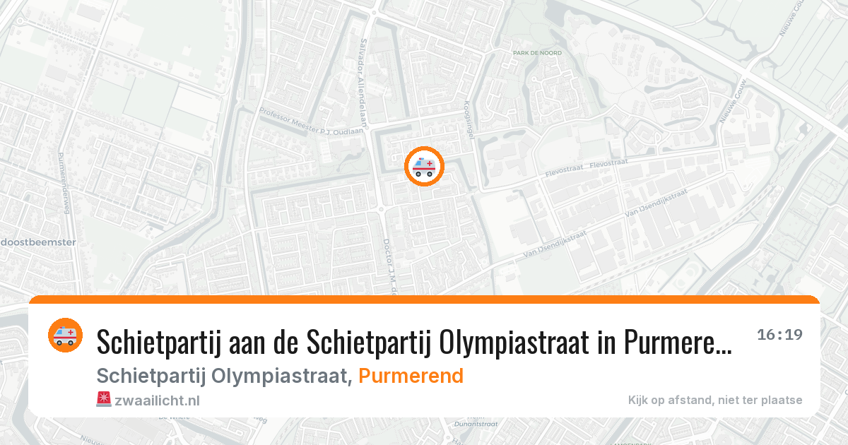 Schietpartij aan de Schietpartij Olympiastraat in Purmerend — 31 jan 2026