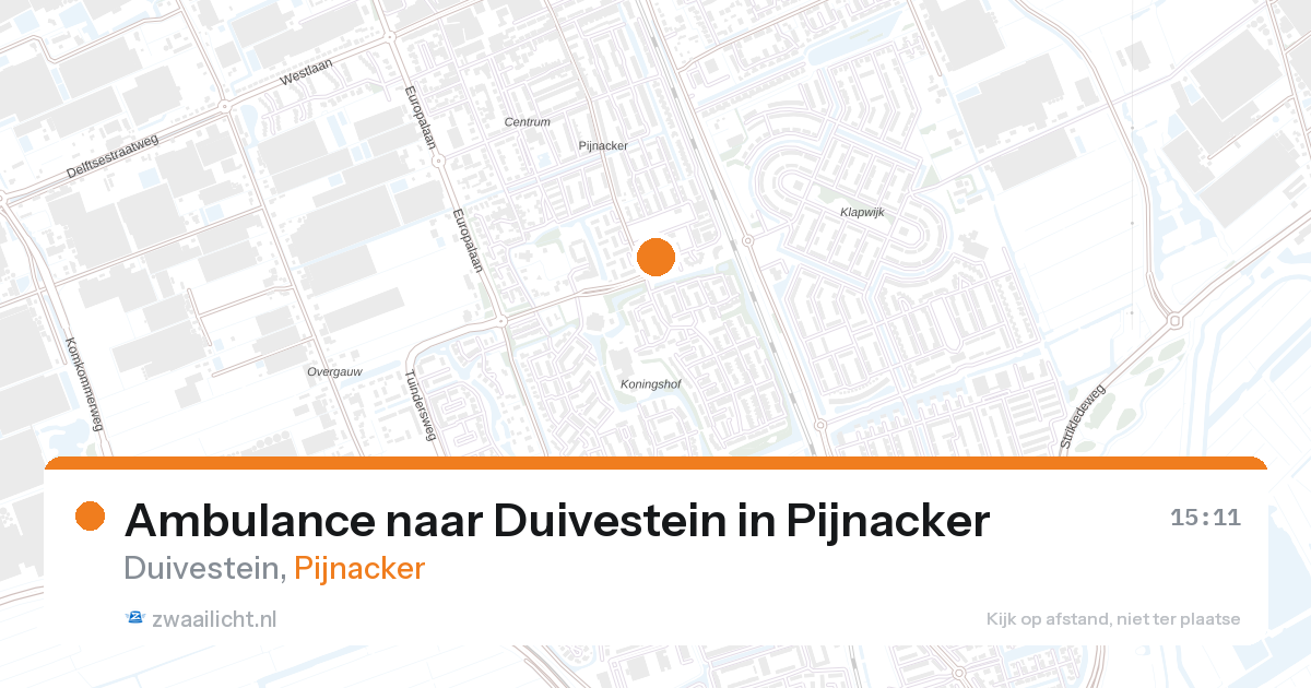Ambulance naar Duivestein in Pijnacker — 25 feb 2026