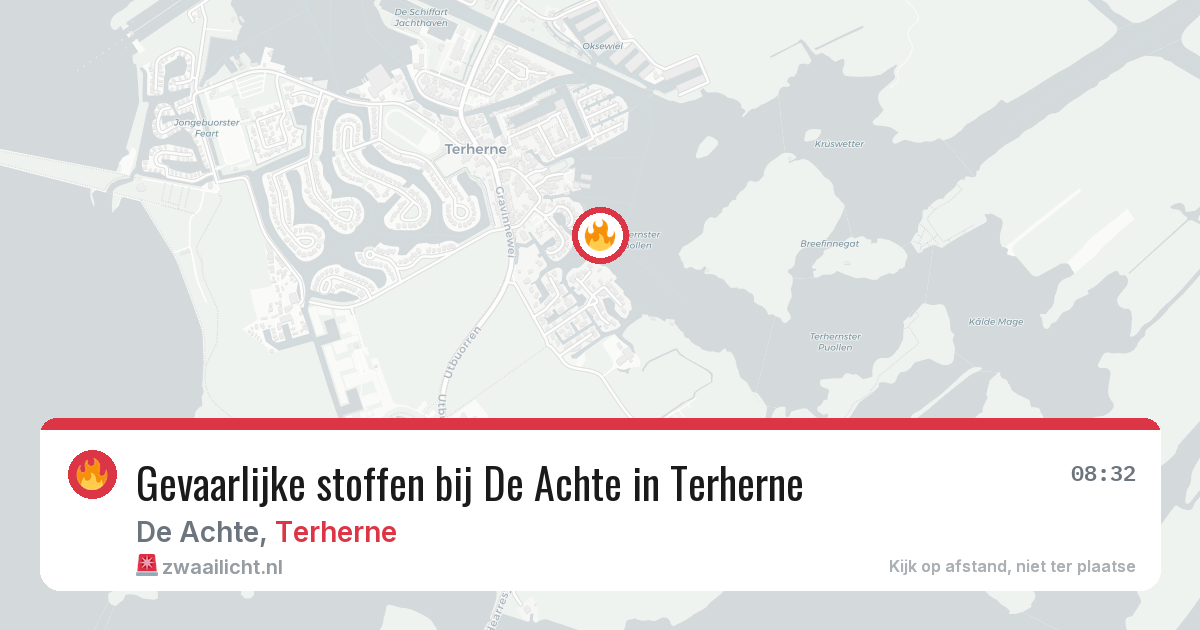 Gevaarlijke stoffen bij De Achte in Terherne — 24 jun 2026