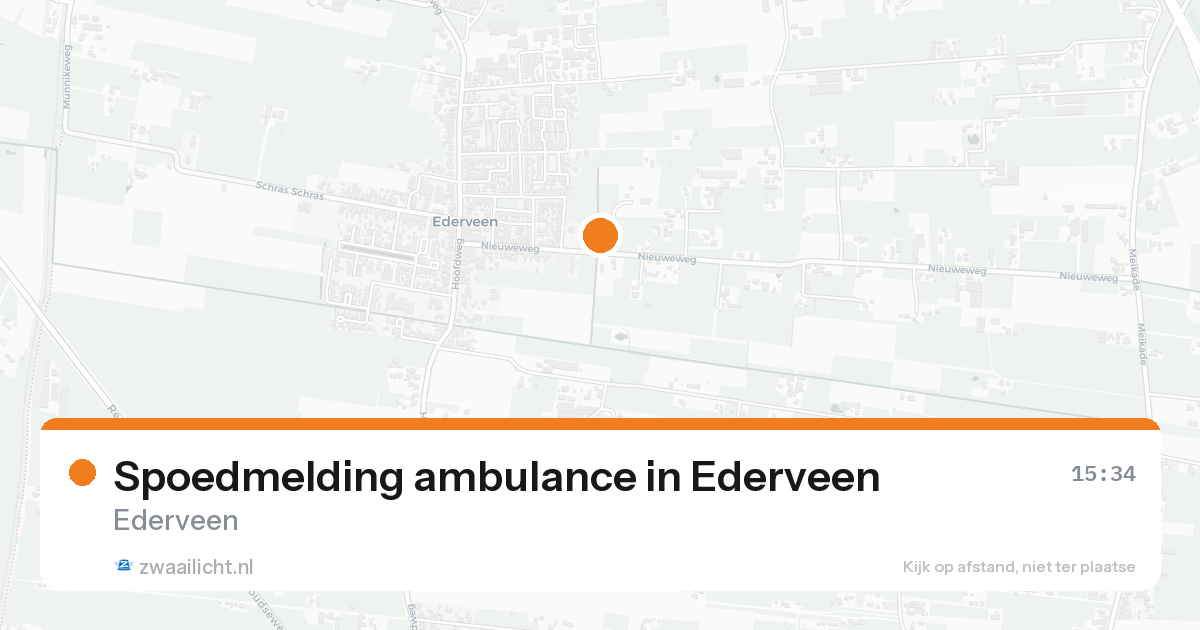 Spoedmelding ambulance in Ederveen — 13 aug 2026