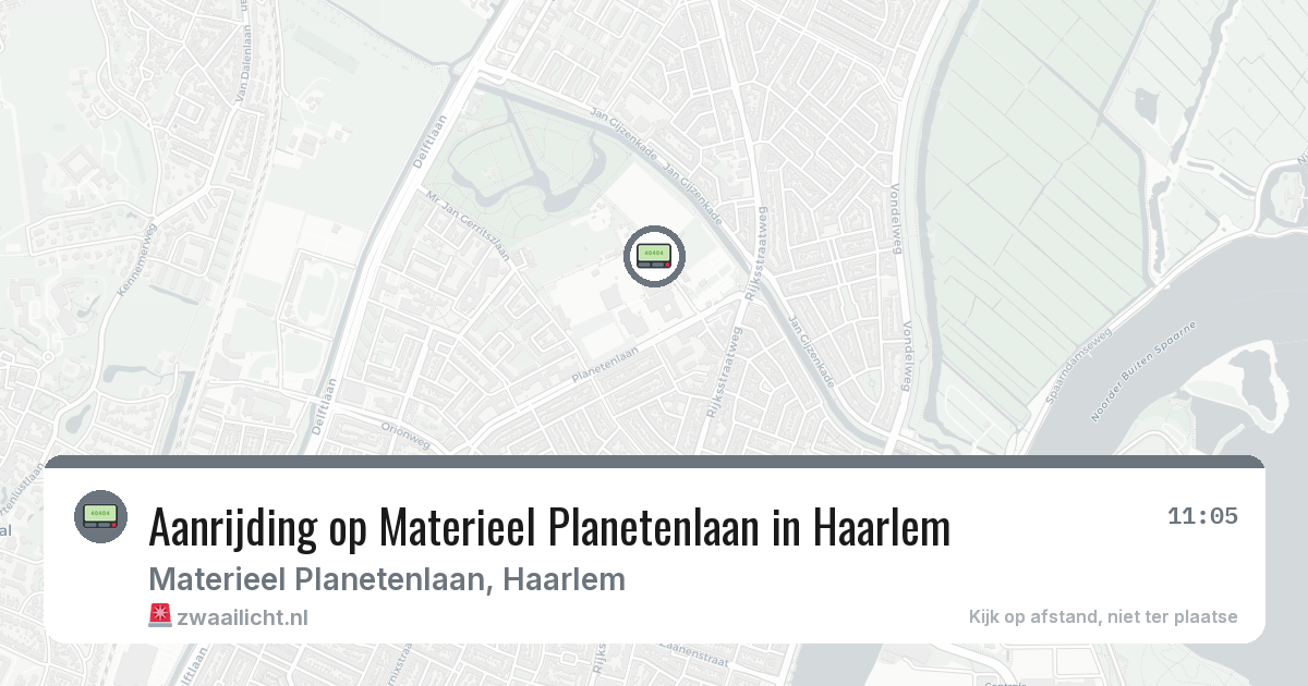 Aanrijding op Materieel Planetenlaan in Haarlem — 8 feb 2026