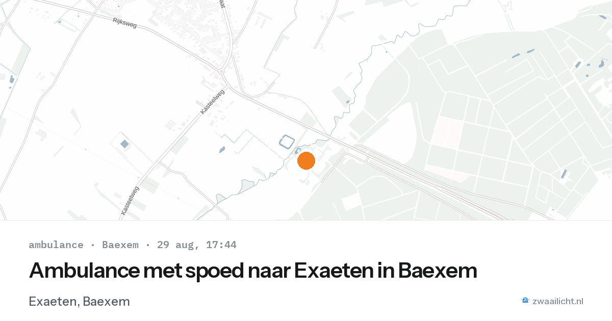 Ambulance met spoed naar Exaeten in Baexem — 29 aug 2026