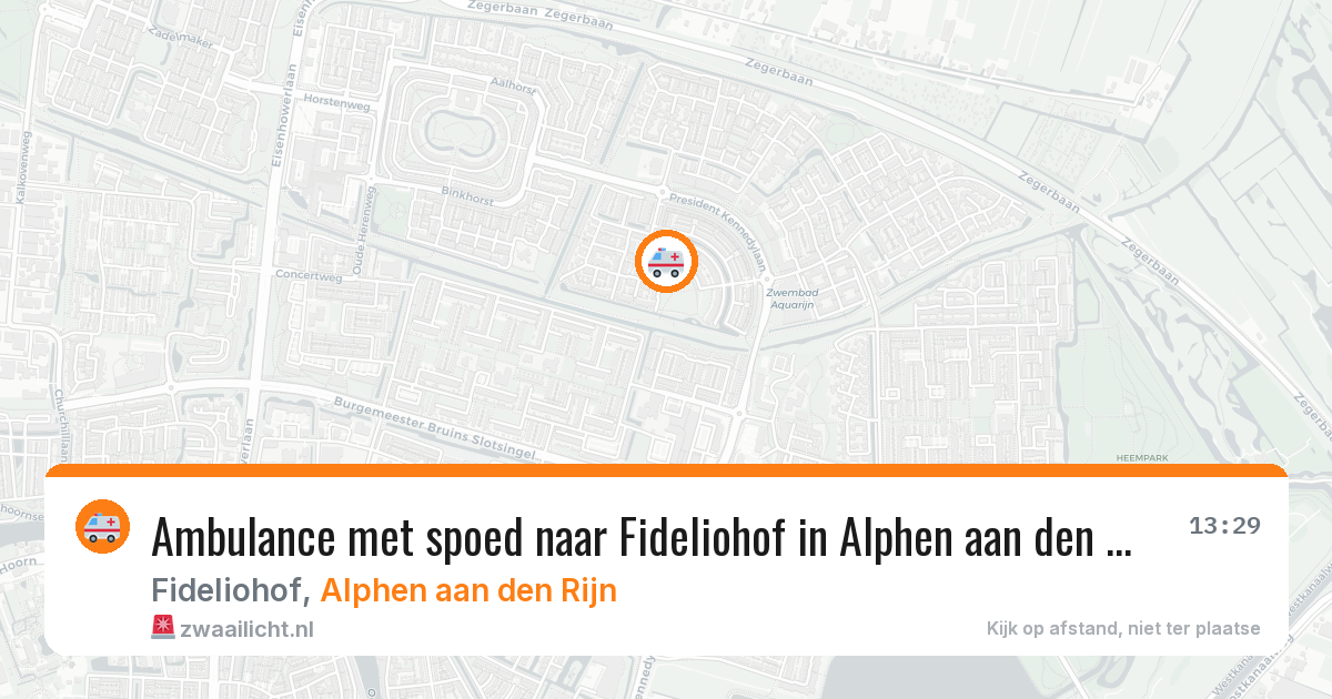 Ambulance met spoed naar Fideliohof in Alphen aan den Rijn — 17 jan 2026