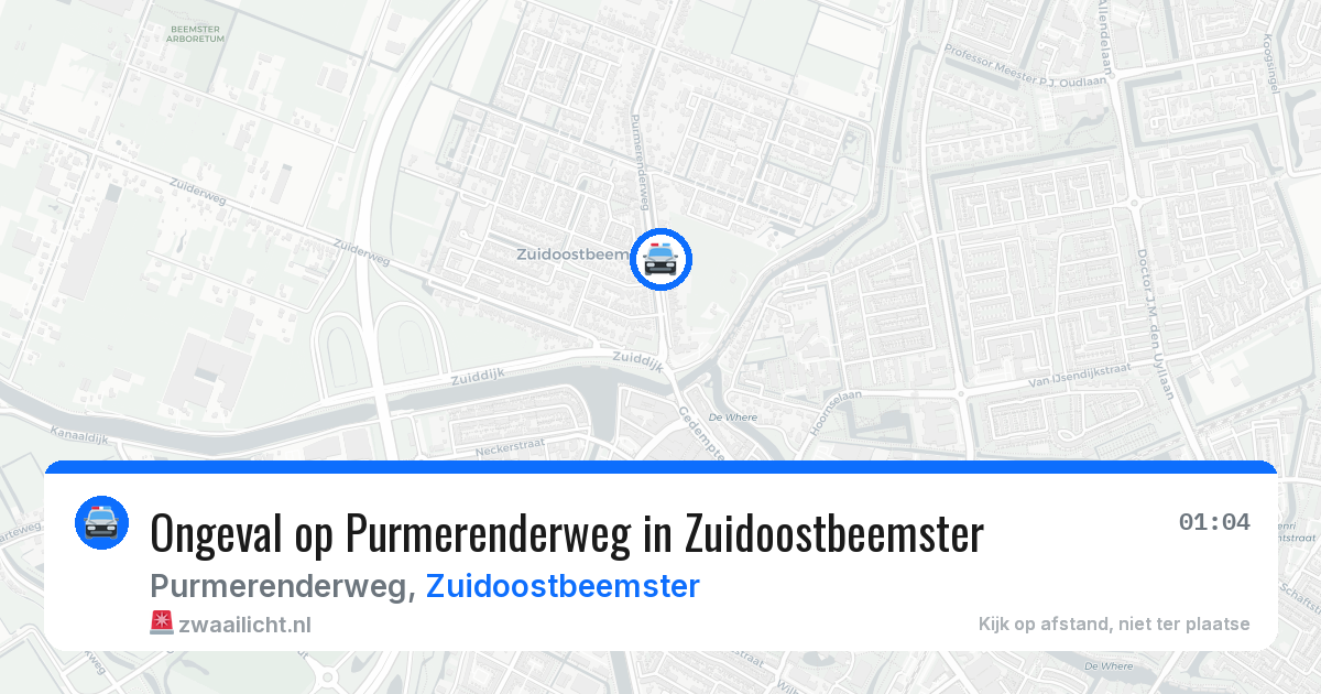 Ongeval op Purmerenderweg in Zuidoostbeemster — 28 jun 2026