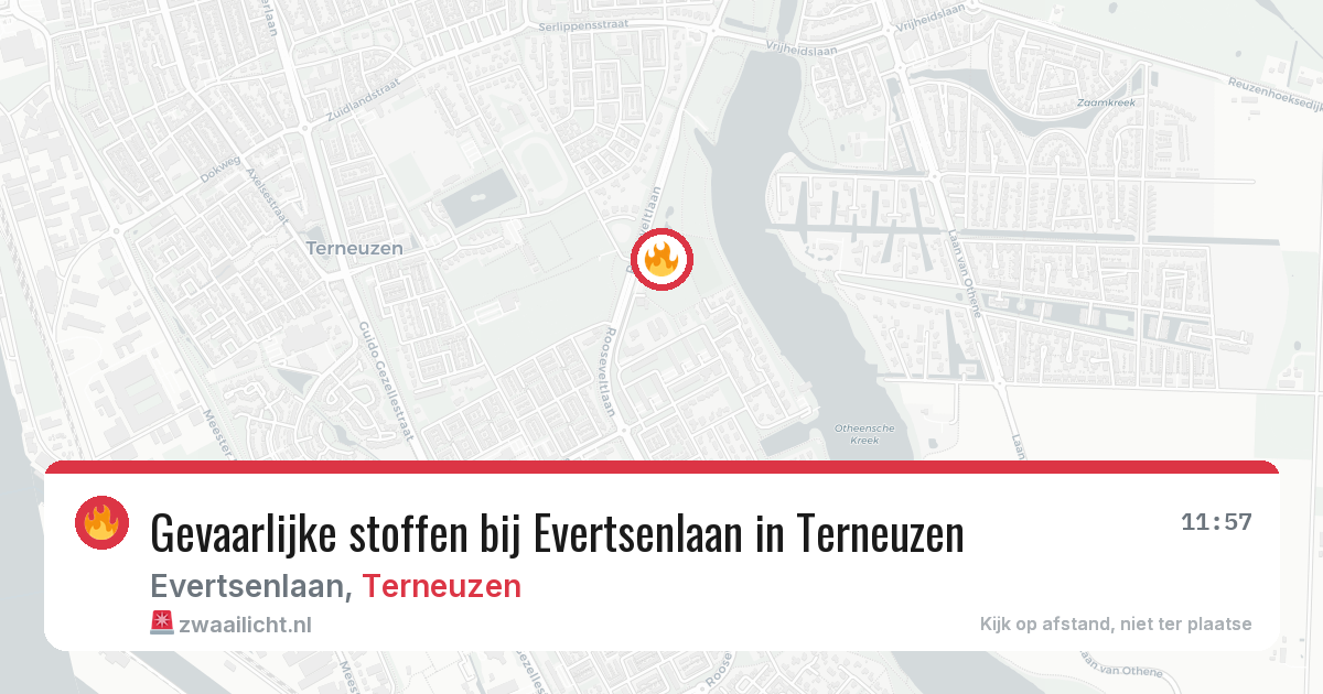 Gevaarlijke stoffen bij Evertsenlaan in Terneuzen — 3 jul 2026