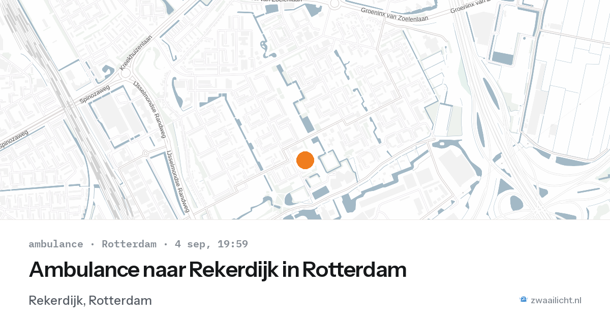 Ambulance naar Rekerdijk in Rotterdam — 4 sep 2026