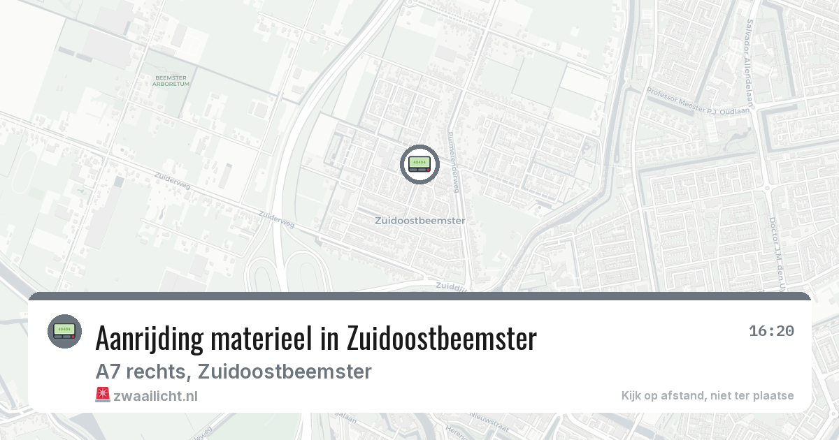 Aanrijding materieel in Zuidoostbeemster — 27 feb 2026