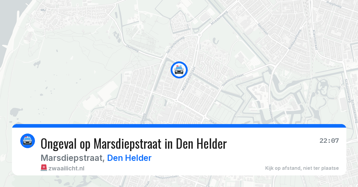 Ongeval op Marsdiepstraat in Den Helder — 14 aug 2026
