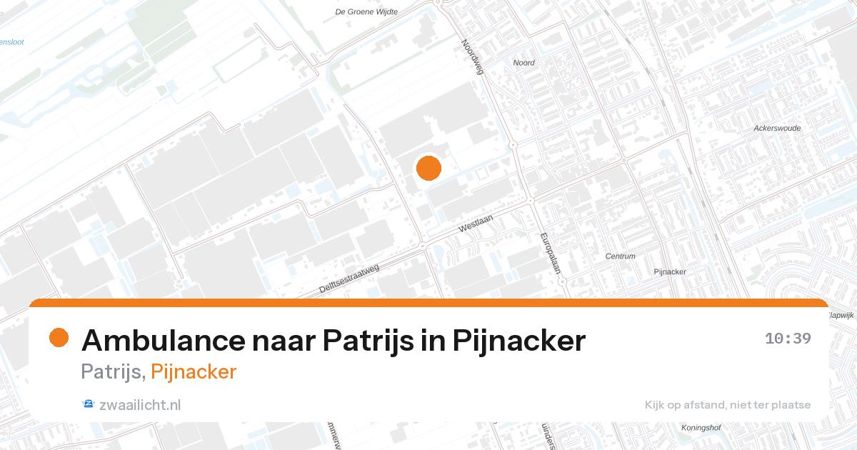 Ambulance naar Patrijs in Pijnacker — 27 aug 2026