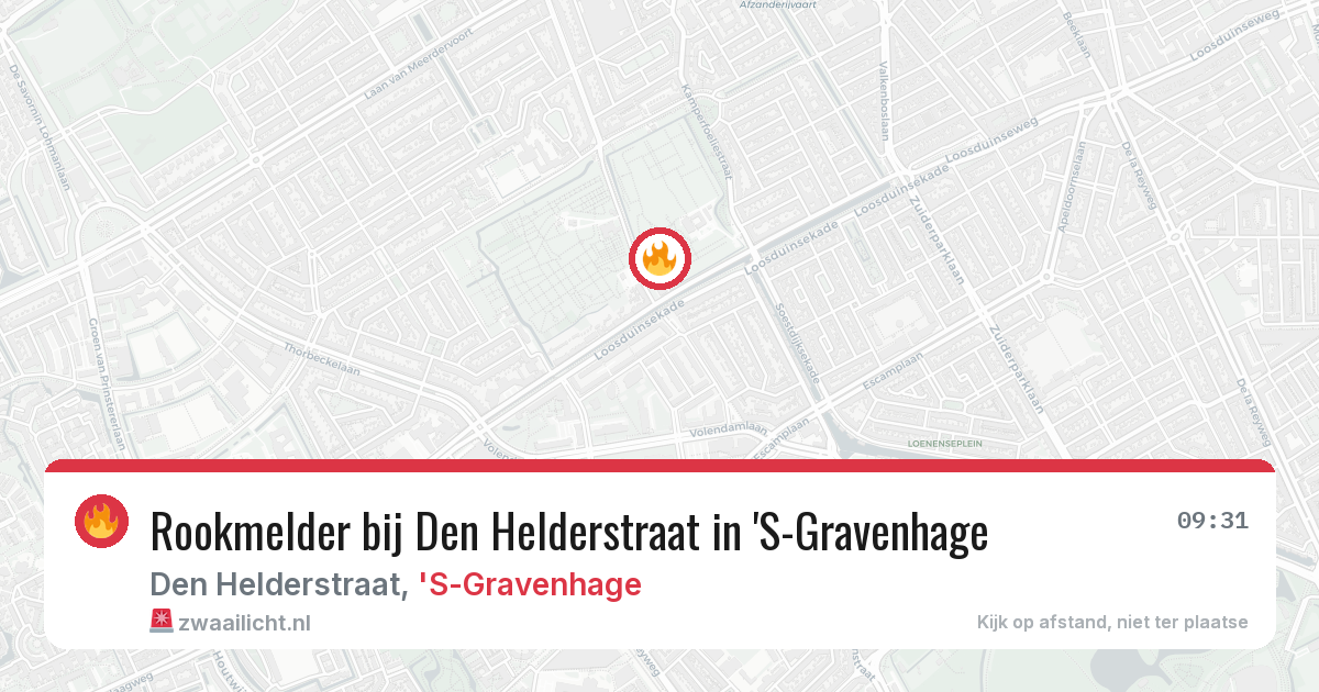 Rookmelder bij Den Helderstraat in 'S-Gravenhage — 20 mei 2026