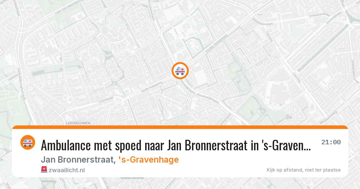 Ambulance met spoed naar Jan Bronnerstraat in 's-Gravenhage — 5 apr 2026