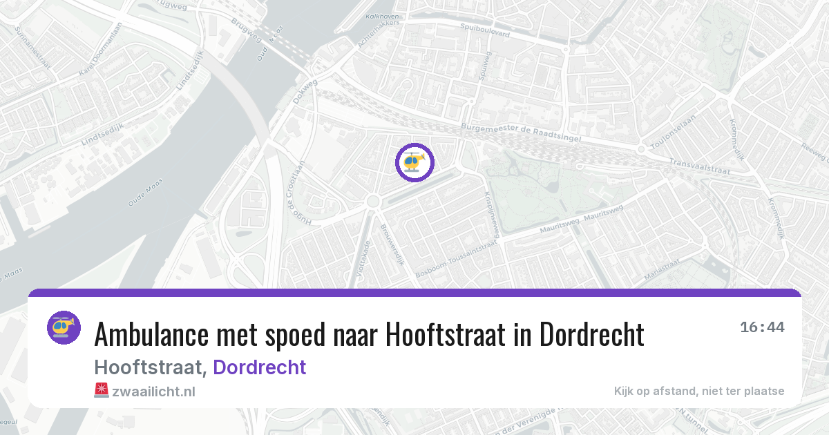 Ambulance met spoed naar Hooftstraat in Dordrecht — 1 mei 2026