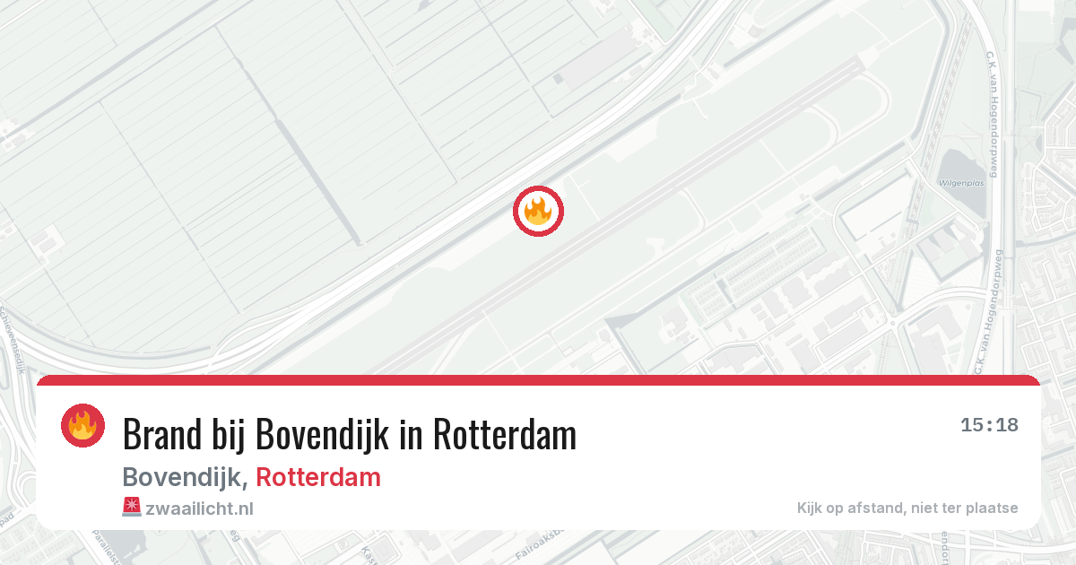 Brand bij Bovendijk in Rotterdam — 9 jul 2026