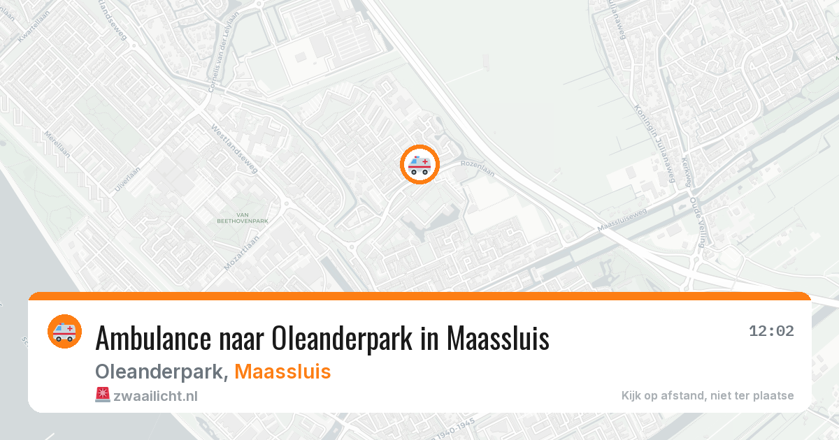 Ambulance naar Oleanderpark in Maassluis — 25 mei 2026