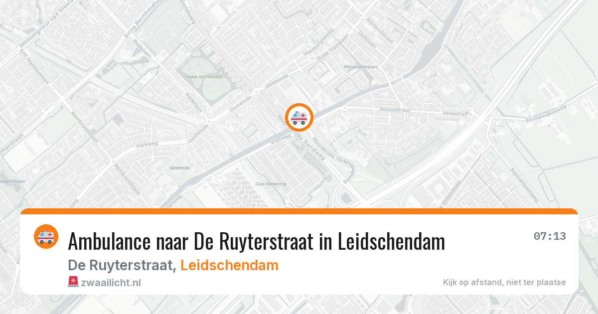 Ambulance naar De Ruyterstraat in Leidschendam — 23 jun 2026