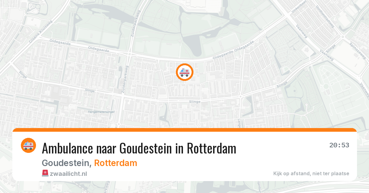 Ambulance naar Goudestein in Rotterdam — 25 mrt 2026