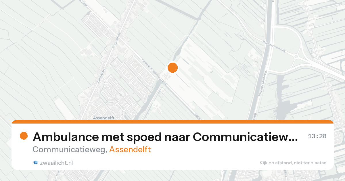 Ambulance met spoed naar Communicatieweg in Assendelft — 25 aug 2026
