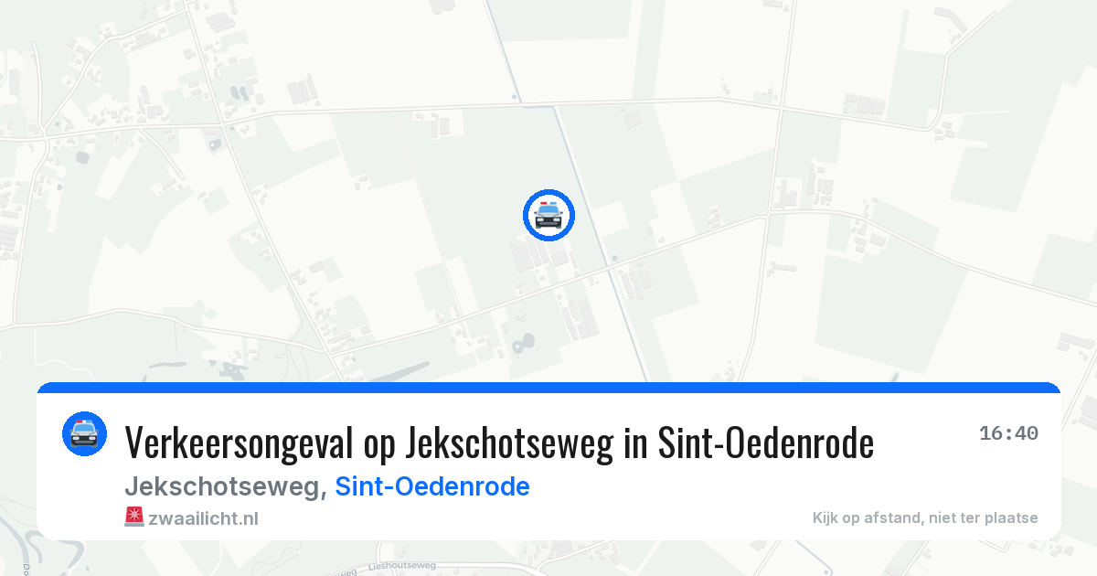 Verkeersongeval op Jekschotseweg in Sint-Oedenrode — 7 mei 2026