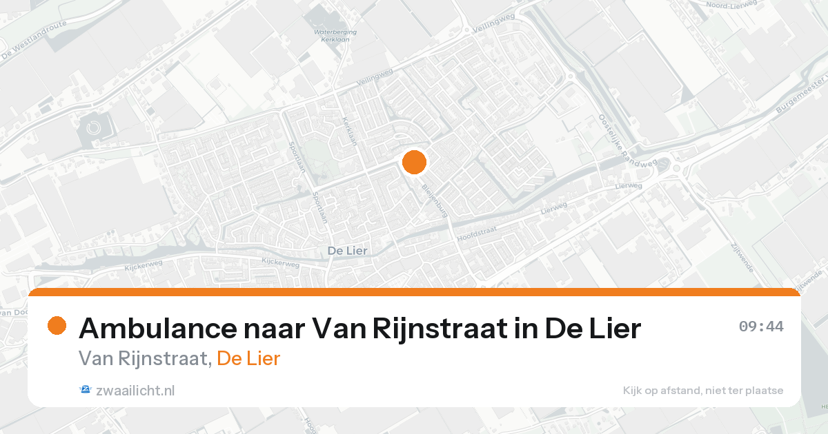 Ambulance naar Van Rijnstraat in De Lier — 19 aug 2026