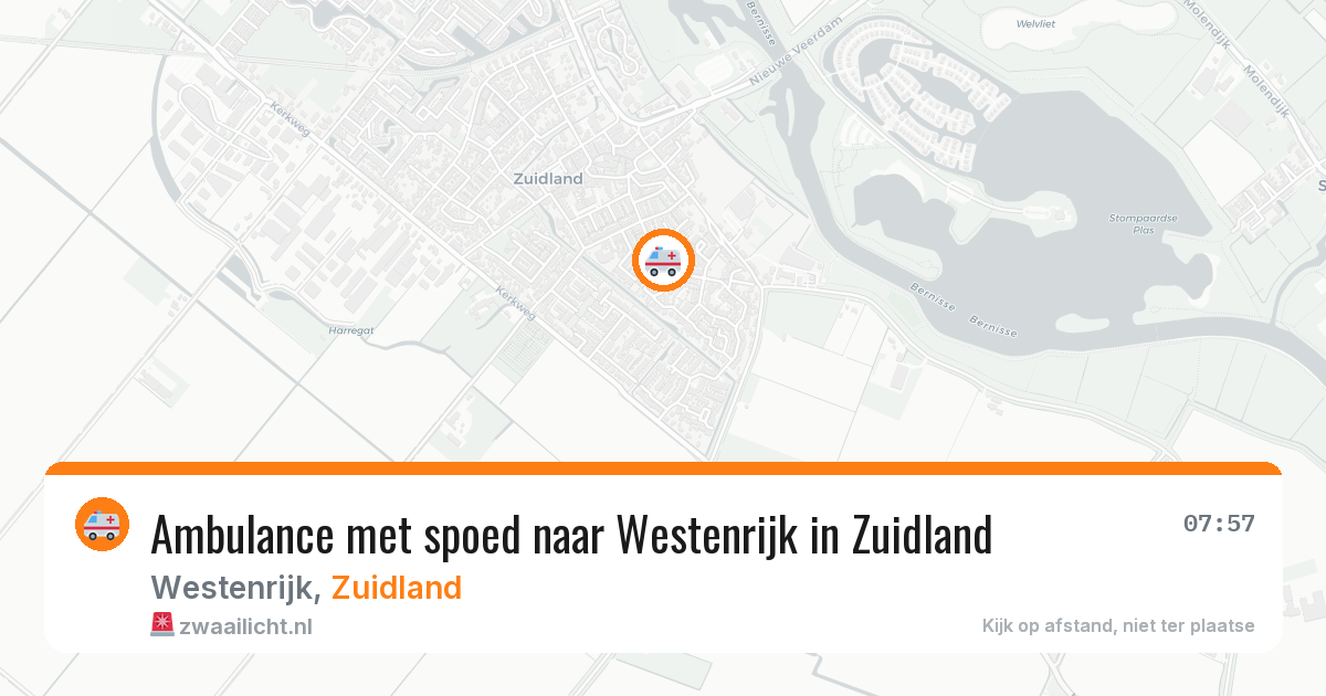 Ambulance met spoed naar Westenrijk in Zuidland — 3 aug 2026