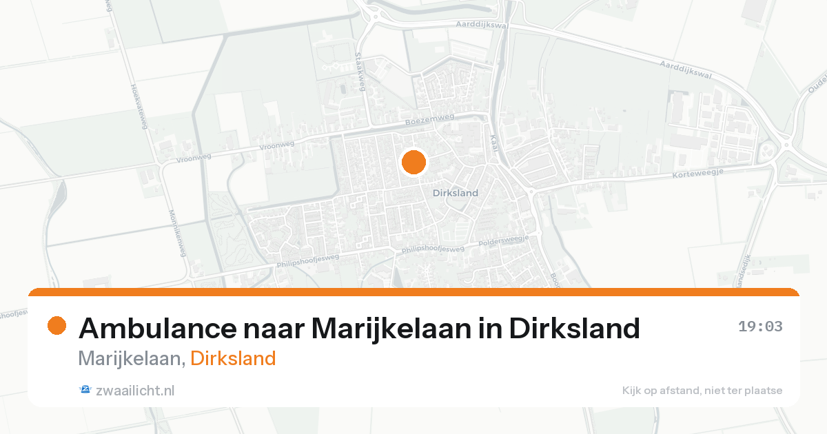 Ambulance naar Marijkelaan in Dirksland — 22 aug 2026