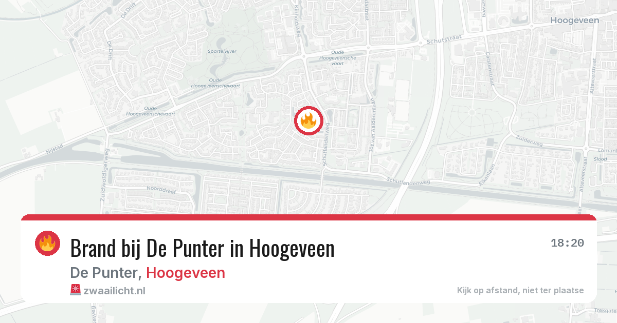 Brand bij De Punter in Hoogeveen — 3 aug 2026