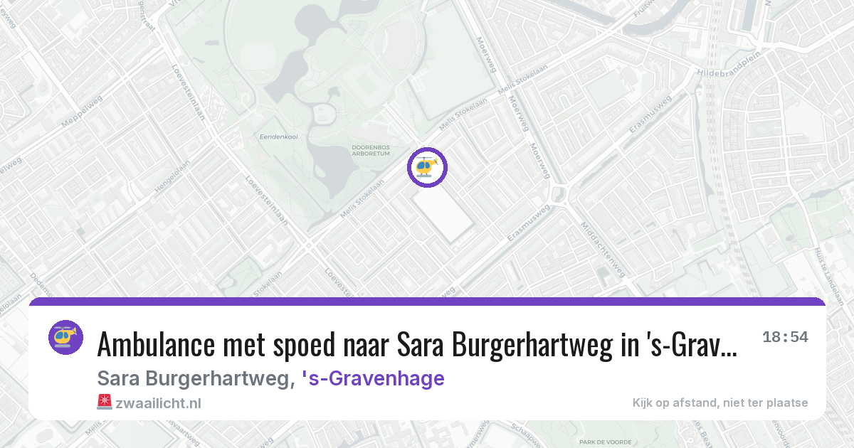 Ambulance met spoed naar Sara Burgerhartweg in 's-Gravenhage — 5 jul 2026