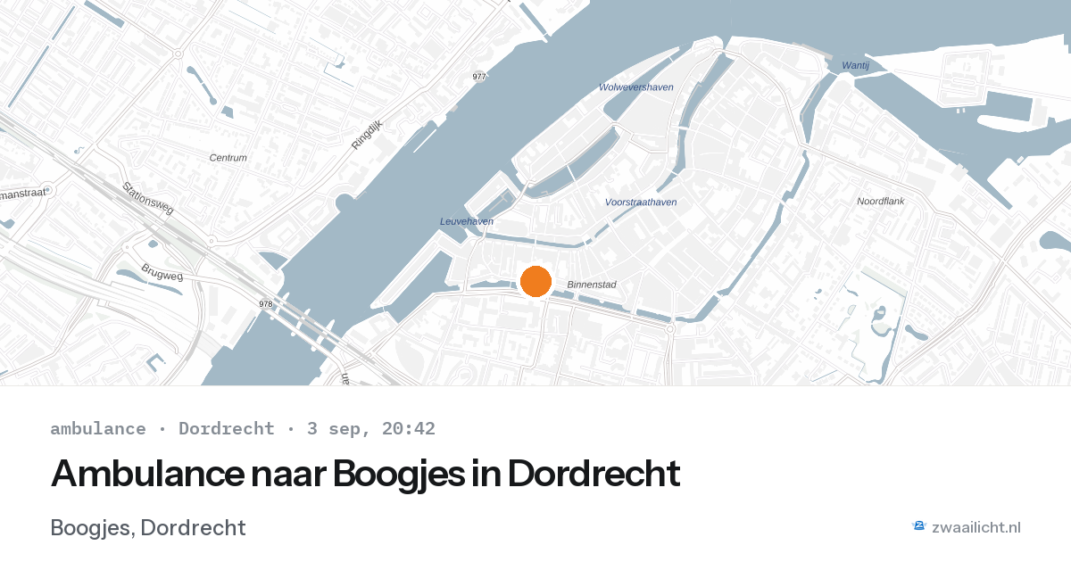 Ambulance naar Boogjes in Dordrecht — 3 sep 2026
