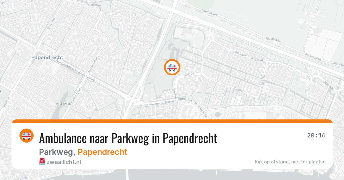 Ambulance naar Parkweg in Papendrecht — 16 mei 2026