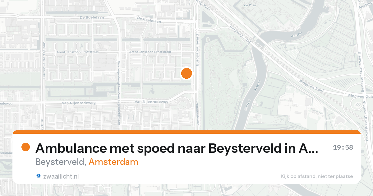 Ambulance met spoed naar Beysterveld in Amsterdam — 25 aug 2026