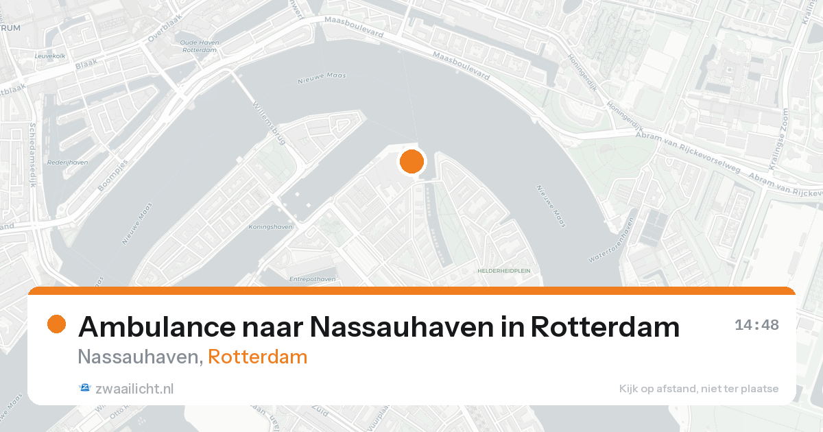 Ambulance naar Nassauhaven in Rotterdam — 19 aug 2026