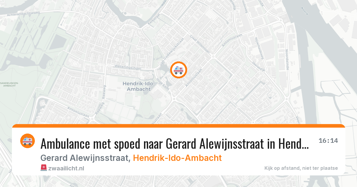 Ambulance met spoed naar Gerard Alewijnsstraat in Hendrik-Ido-Ambacht — 29 mei 2026