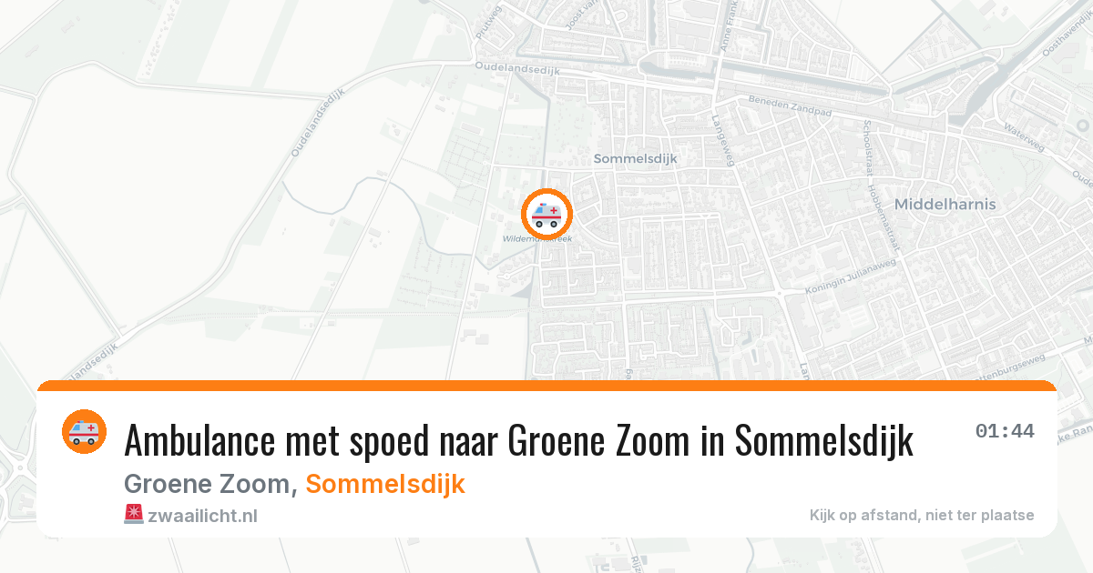 Ambulance met spoed naar Groene Zoom in Sommelsdijk — 30 jul 2026
