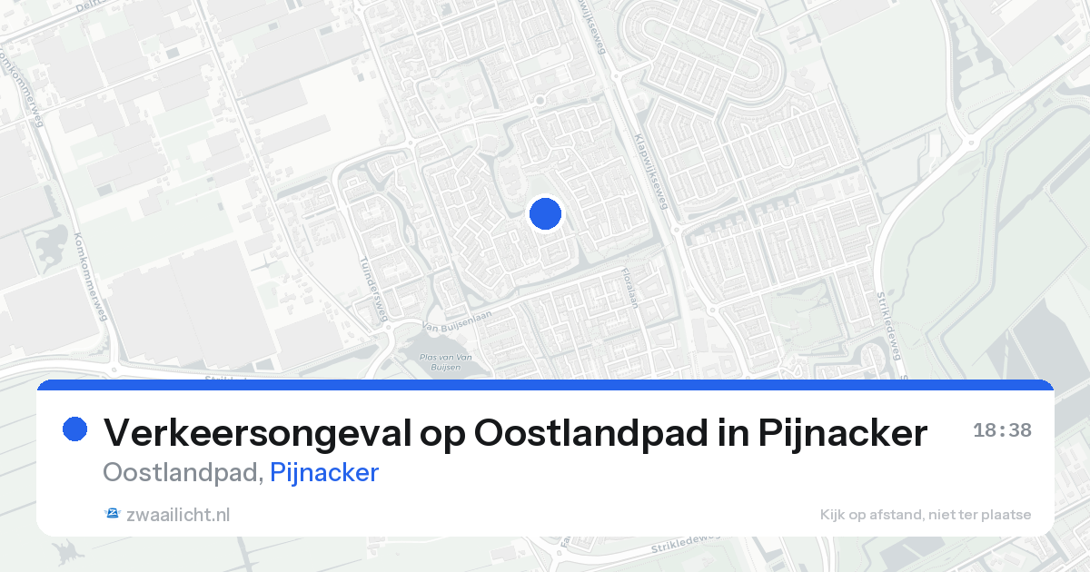 Verkeersongeval op Oostlandpad in Pijnacker — 24 aug 2026