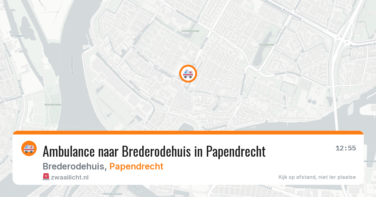 Ambulance naar Brederodehuis in Papendrecht — 8 aug 2026