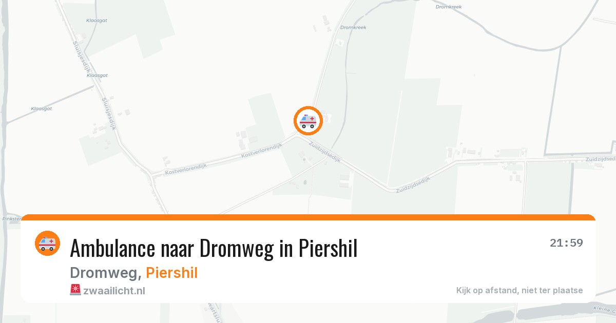 Ambulance naar Dromweg in Piershil — 23 mei 2026