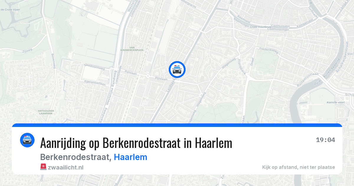 Aanrijding op Berkenrodestraat in Haarlem — 11 aug 2026