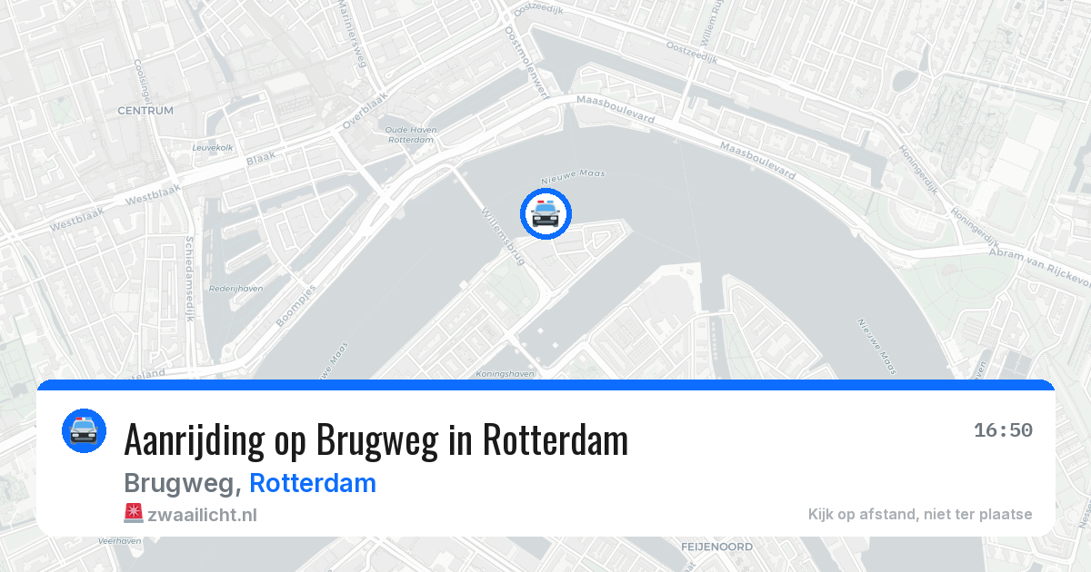 Aanrijding op Brugweg in Rotterdam — 13 jul 2026