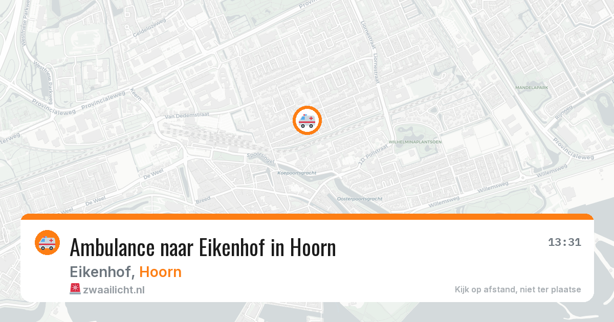 Ambulance naar Eikenhof in Hoorn — 29 jul 2026