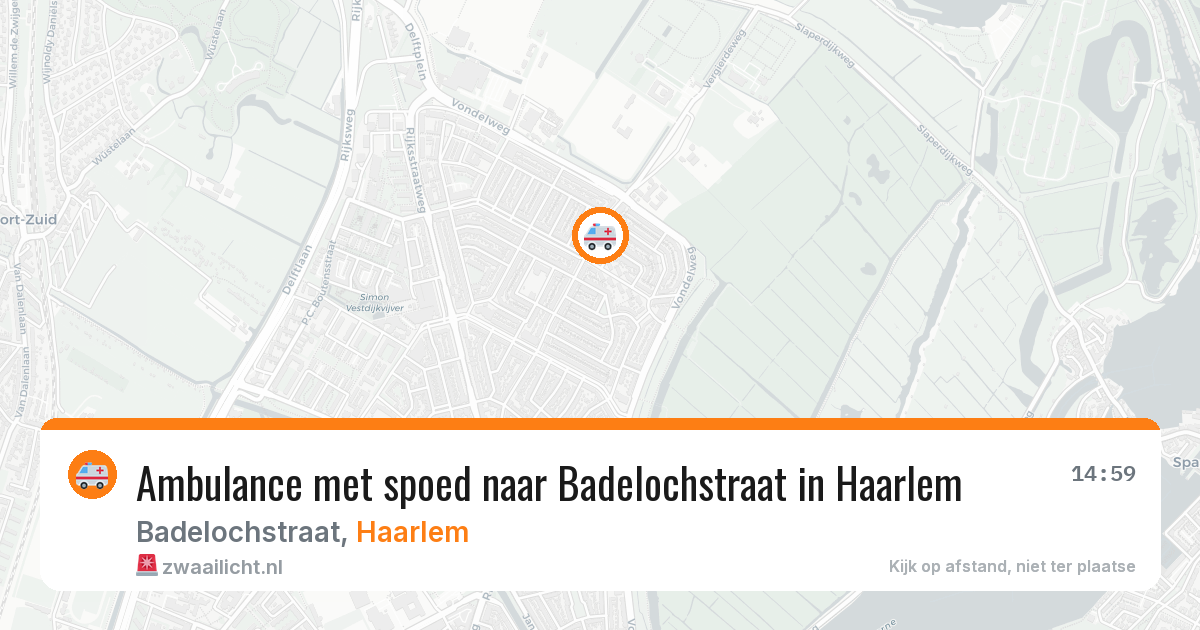 Ambulance met spoed naar Badelochstraat in Haarlem — 26 apr 2026