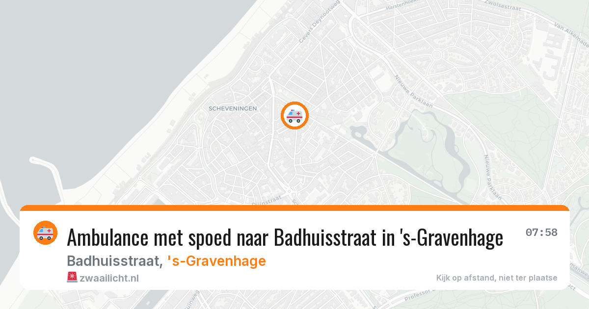 Ambulance met spoed naar Badhuisstraat in 's-Gravenhage — 19 jun 2026