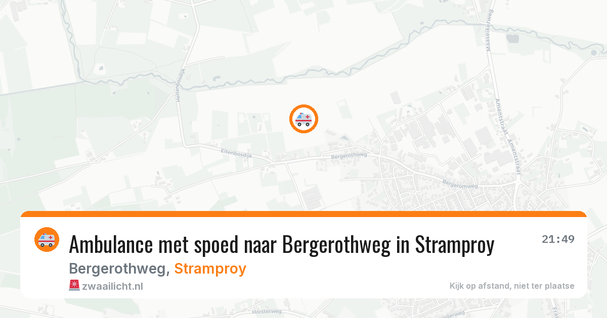 Ambulance met spoed naar Bergerothweg in Stramproy — 6 jun 2026