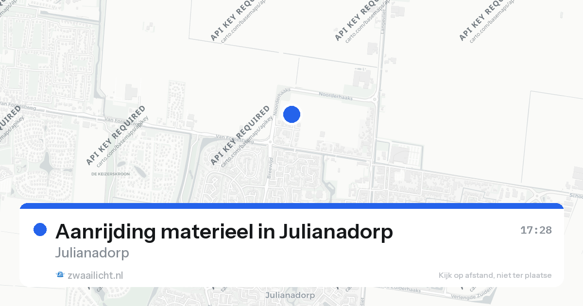 Aanrijding materieel in Julianadorp — 26 aug 2026