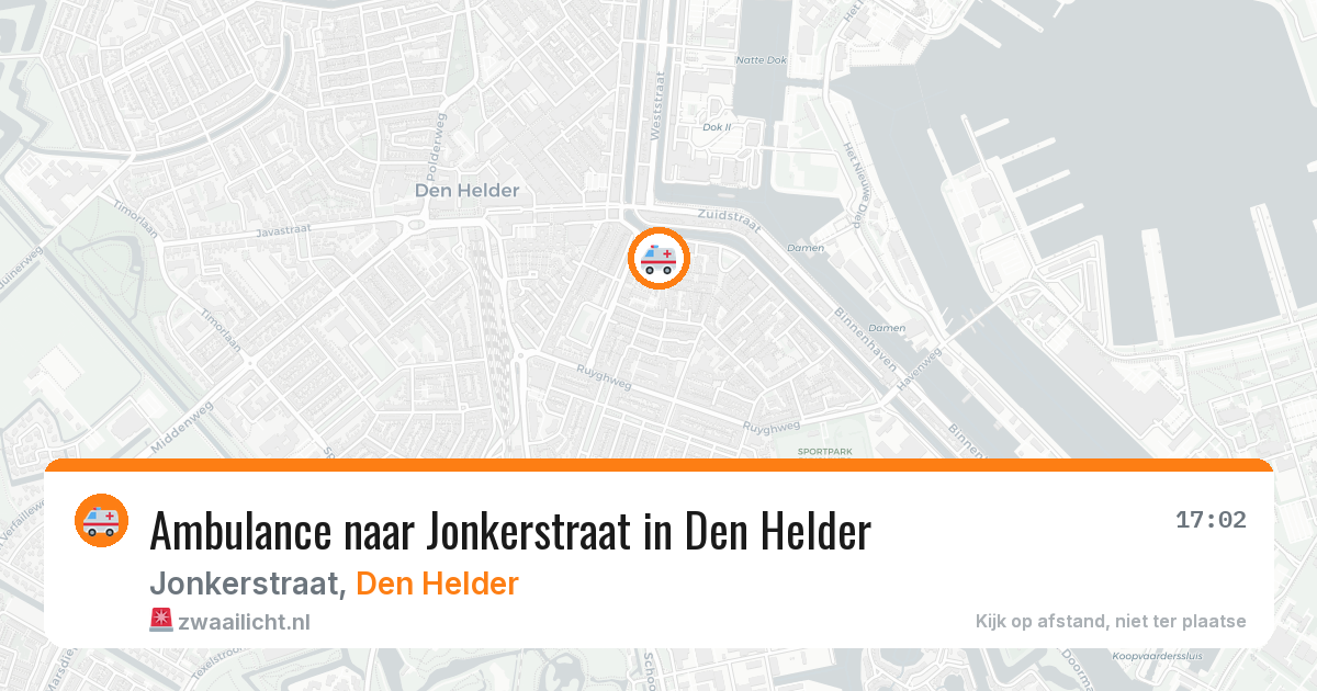 Ambulance naar Jonkerstraat in Den Helder — 23 jul 2026
