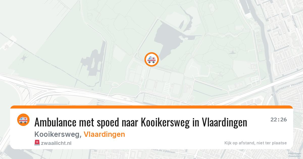 Ambulance met spoed naar Kooikersweg in Vlaardingen — 16 jun 2026