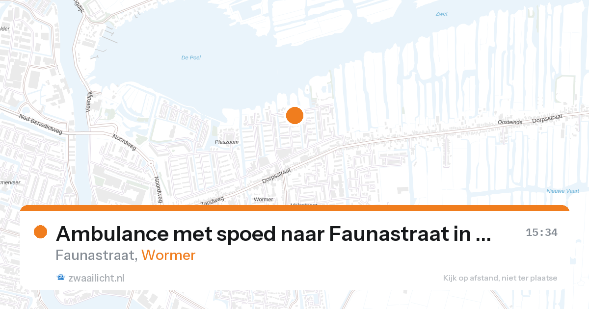 Ambulance met spoed naar Faunastraat in Wormer — 27 aug 2026