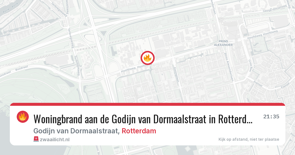 Woningbrand aan de Godijn van Dormaalstraat in Rotterdam — 7 jul 2026