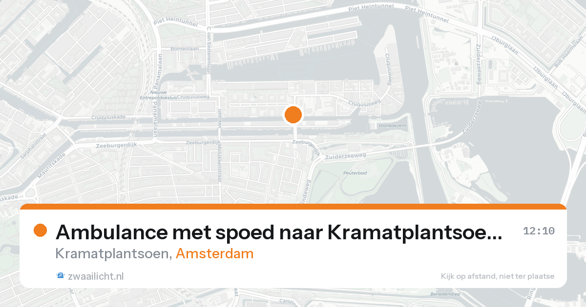 Ambulance met spoed naar Kramatplantsoen in Amsterdam — 18 aug 2026