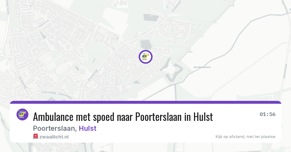 Ambulance met spoed naar Poorterslaan in Hulst — 4 jul 2026